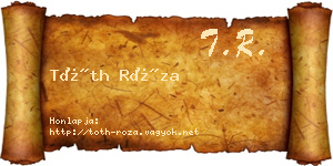 Tóth Róza névjegykártya